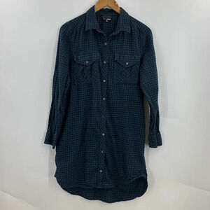 Wilfred‎ Free Women's Cotton Collared Button Up Flannel Dress Size M